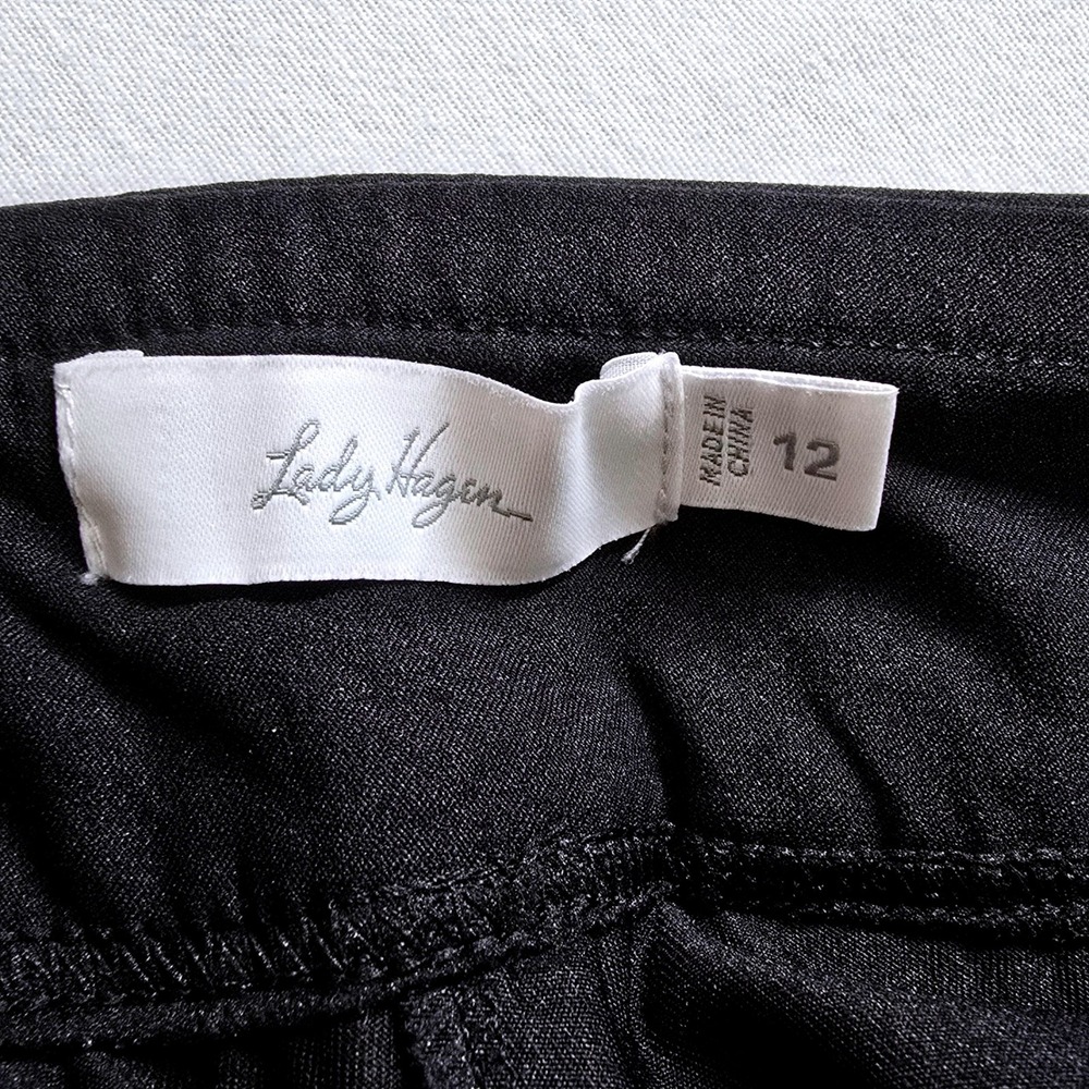 Lady Hagen Womens Size 12 Golf Skort Black Stretch Pull On Pockets - Picture 2 of 5